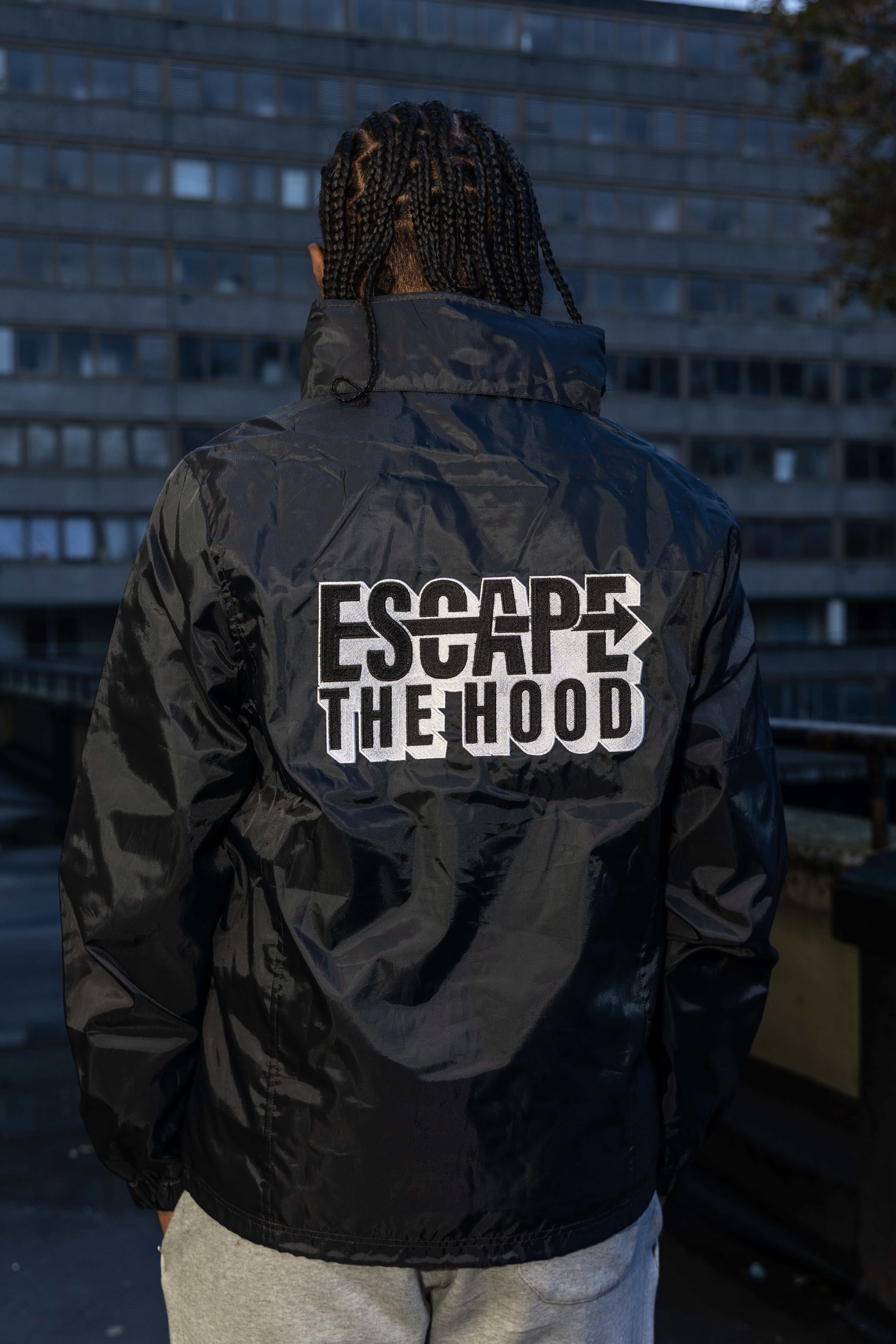 Black Urban Flight Windbreaker