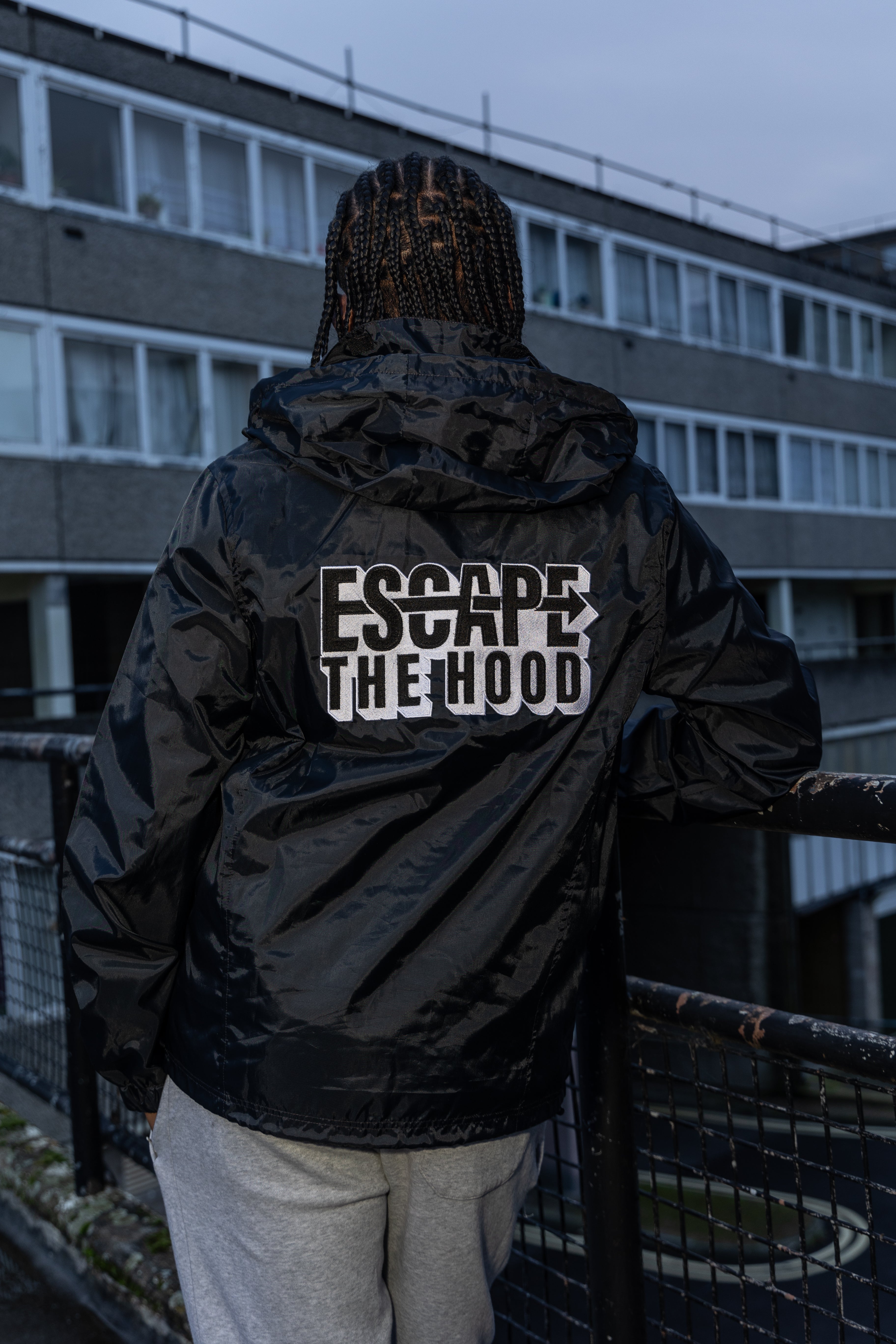 Black Urban Flight Windbreaker