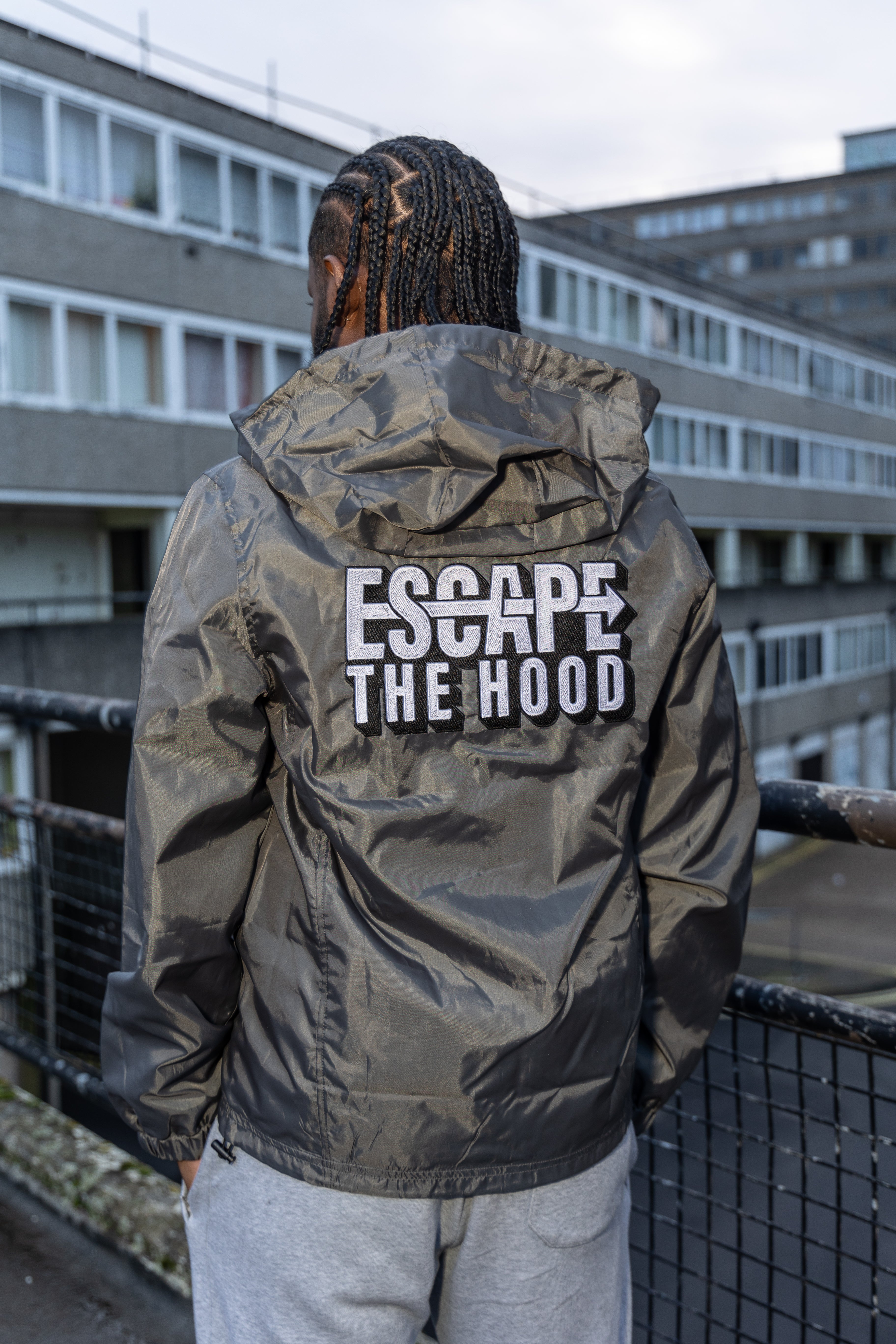 Grey Urban Flight Windbreaker
