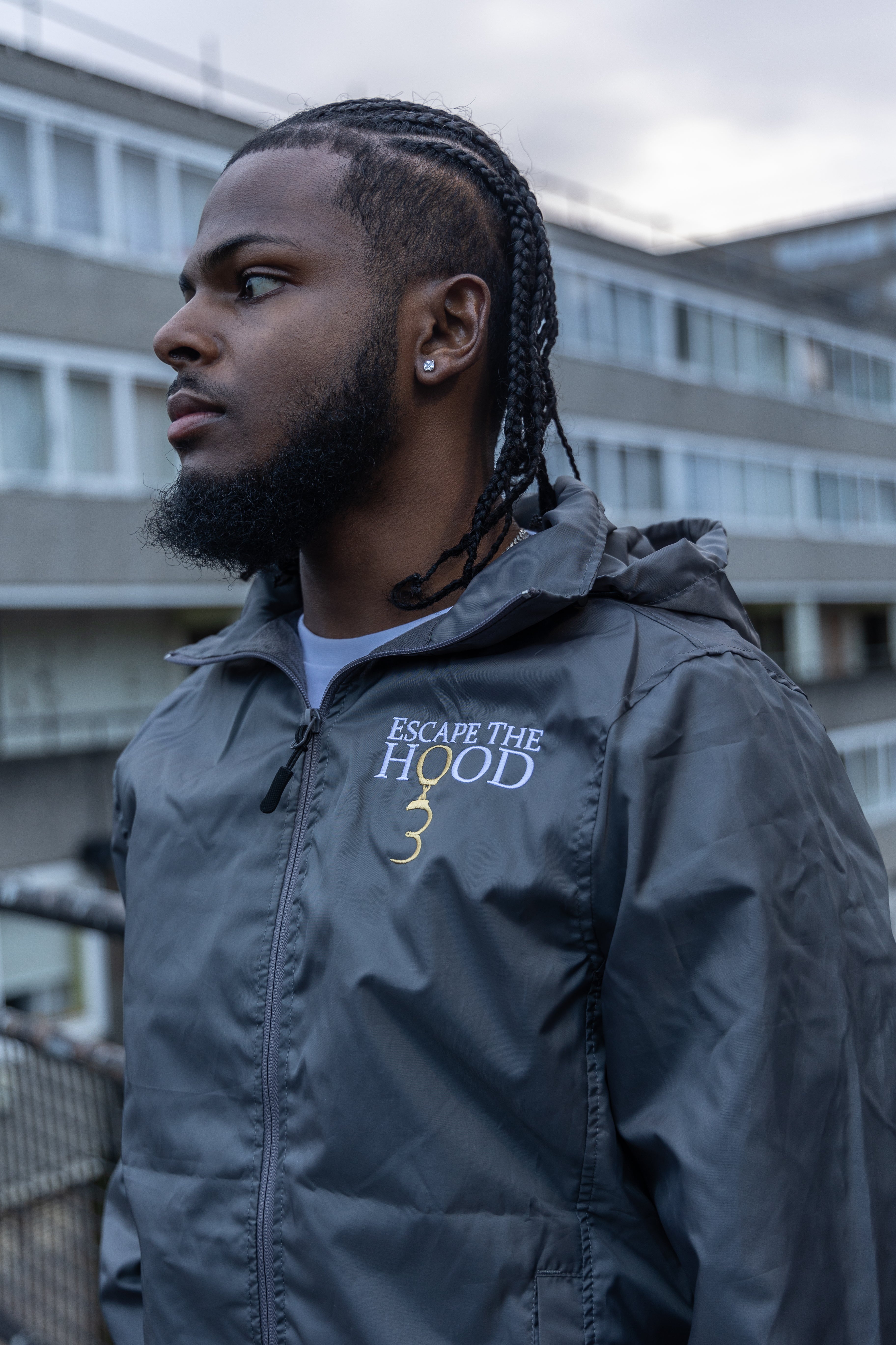 Grey Urban Flight Windbreaker