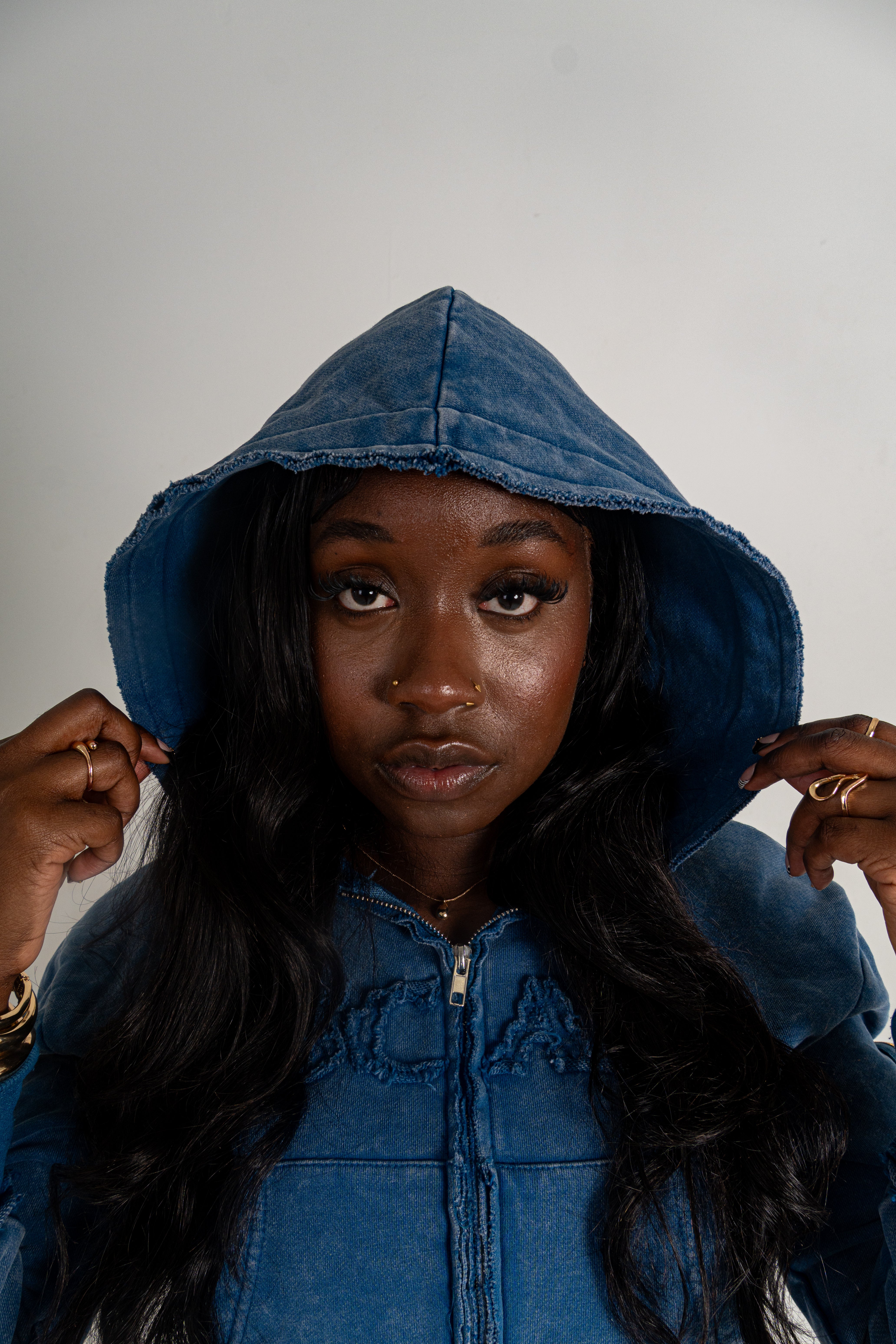 Cropped Storm Blue Breakthrough Tracksuit
