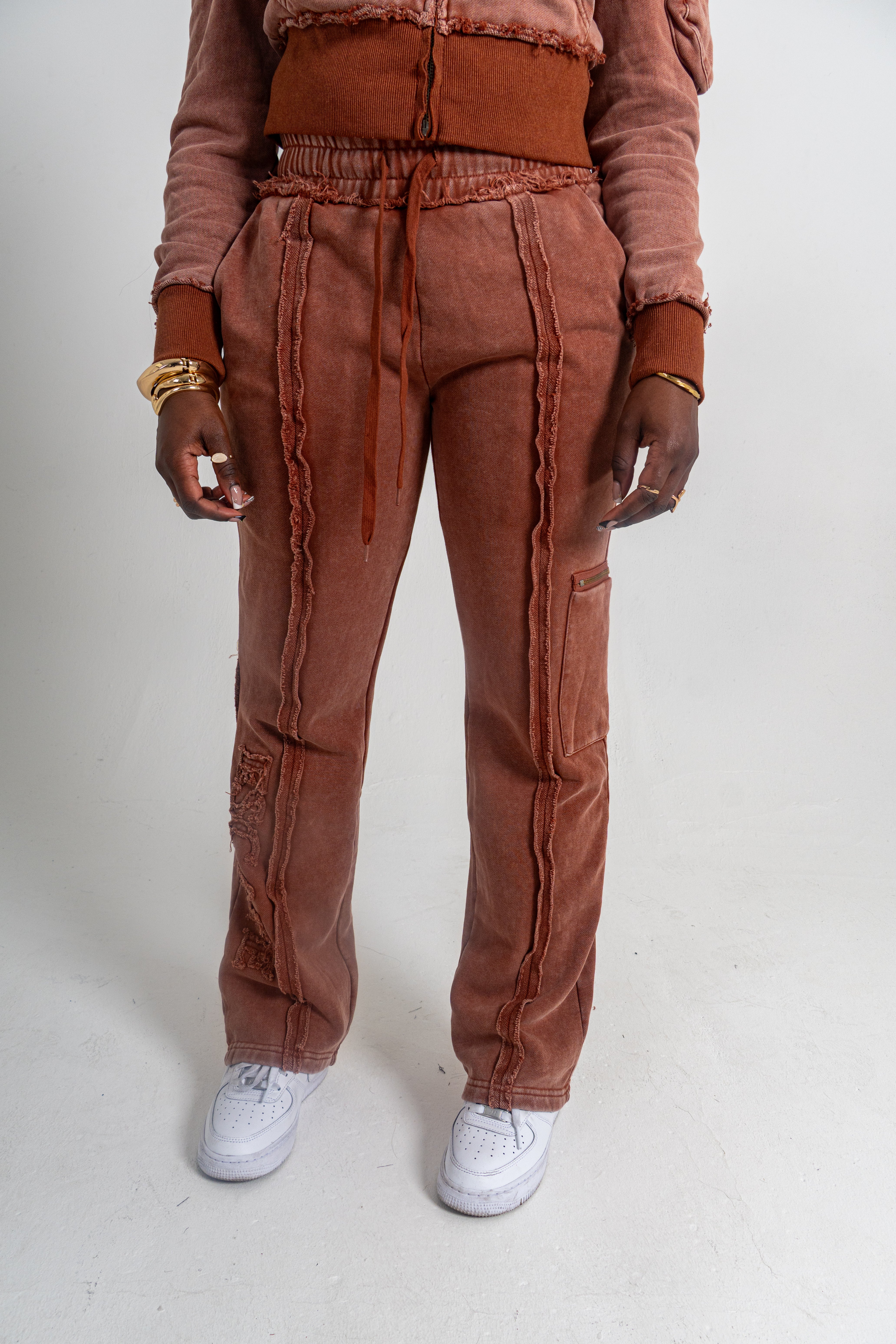 Cropped Burnt Rust Breakthrough Tracksuit