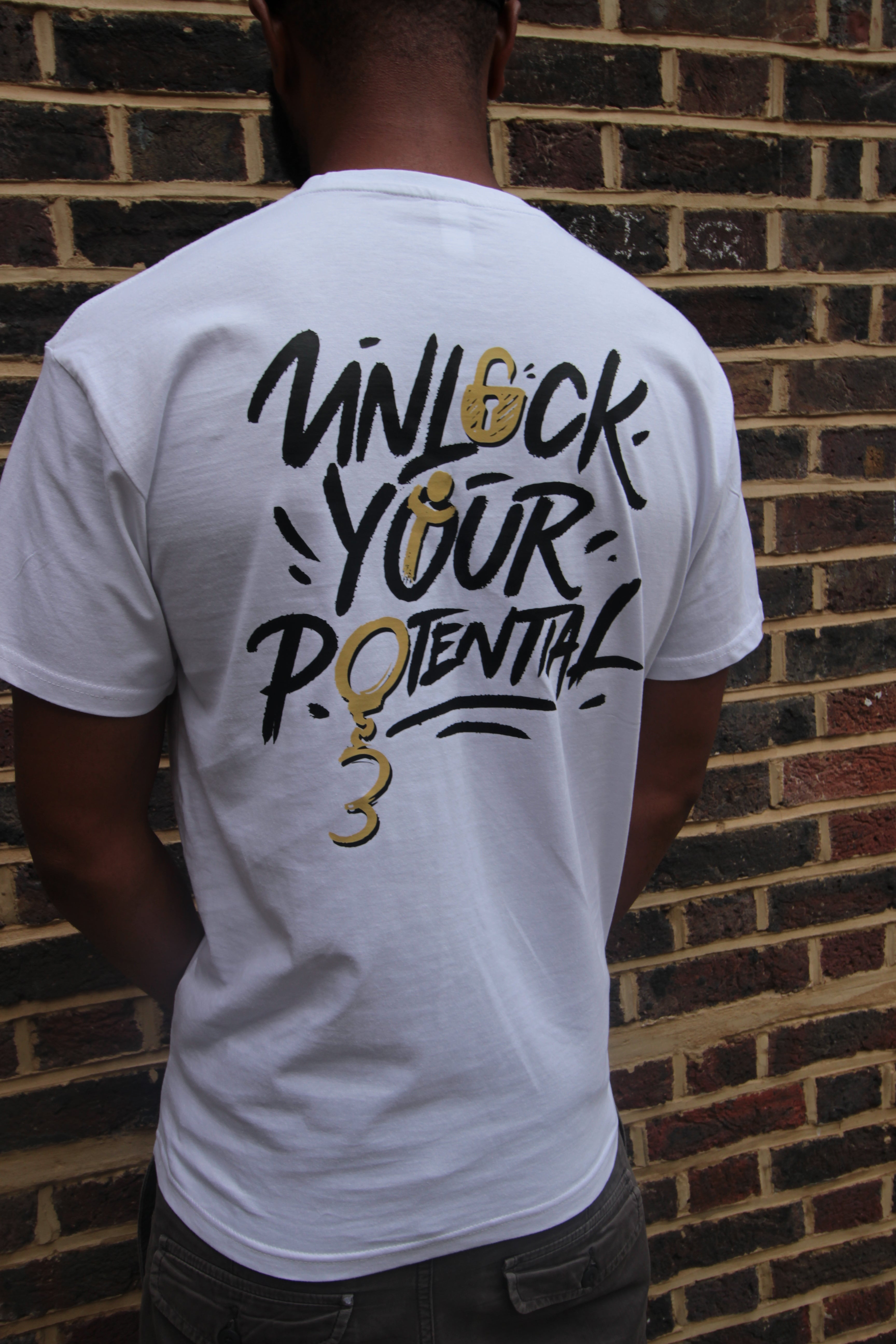 White Unlock Your Potential T-Shirt