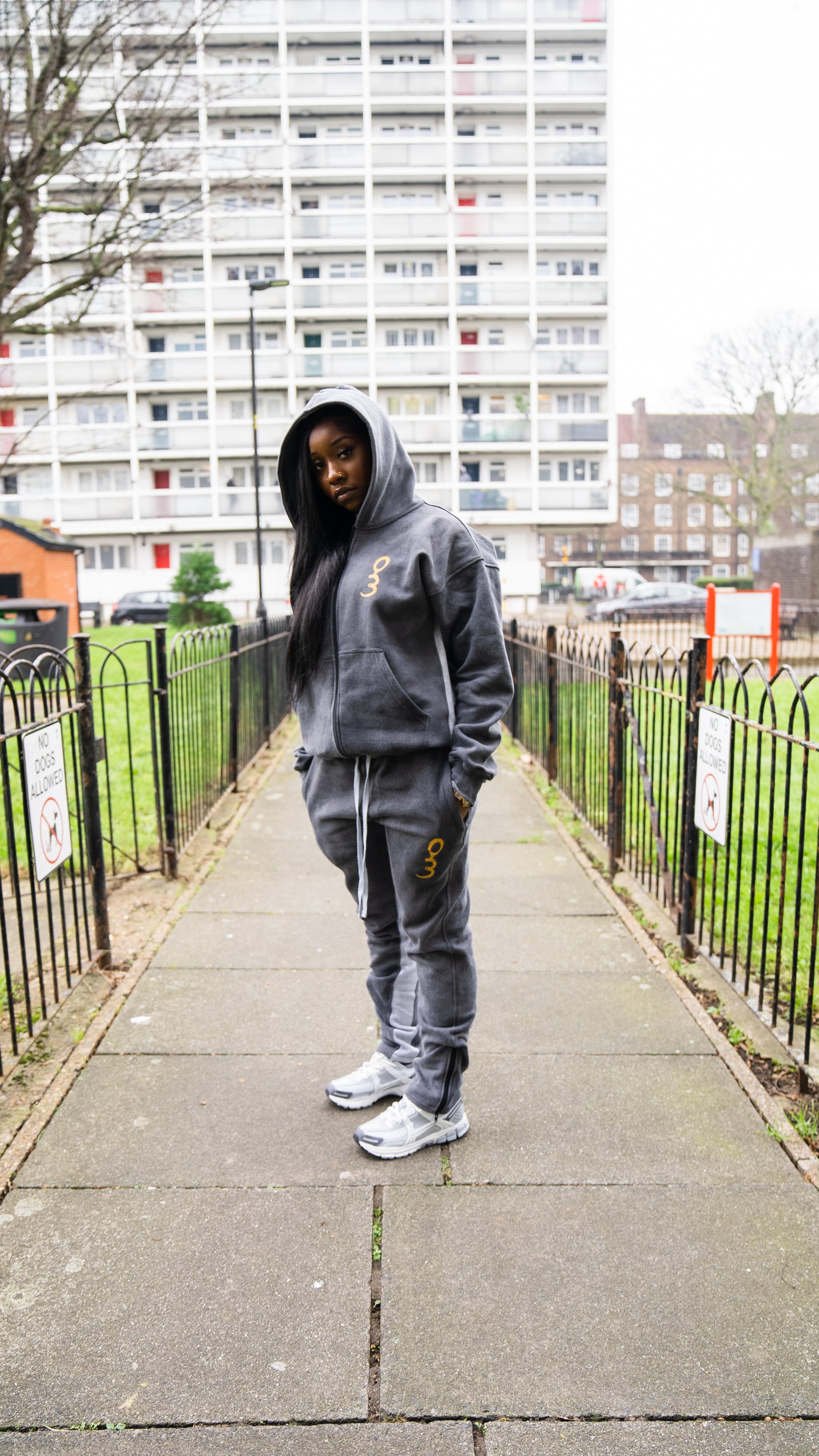 Acid Wash Grey Flared 'More To Life' Tracksuit