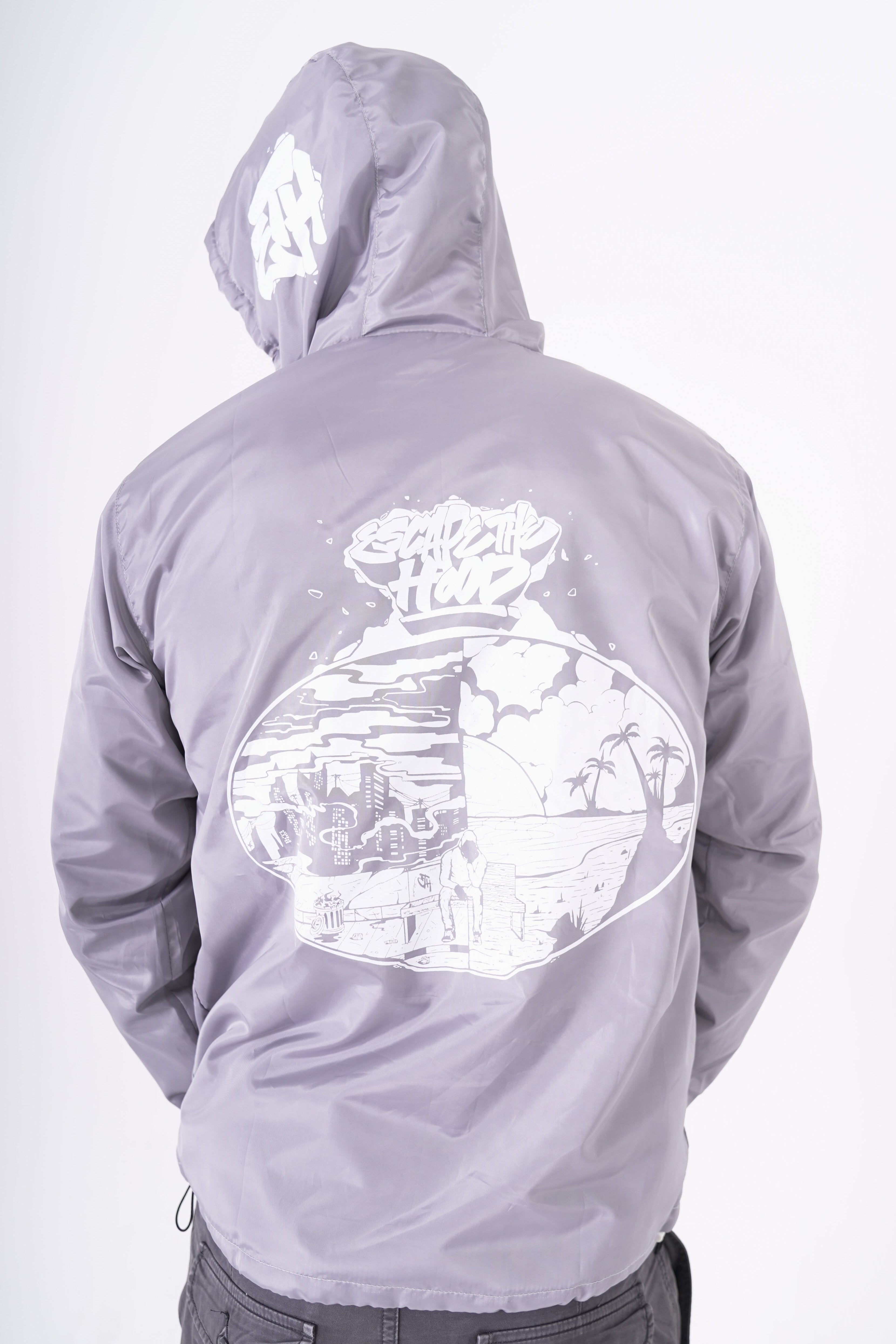 Frozen Grey 'Deep Thoughts' Windbreaker