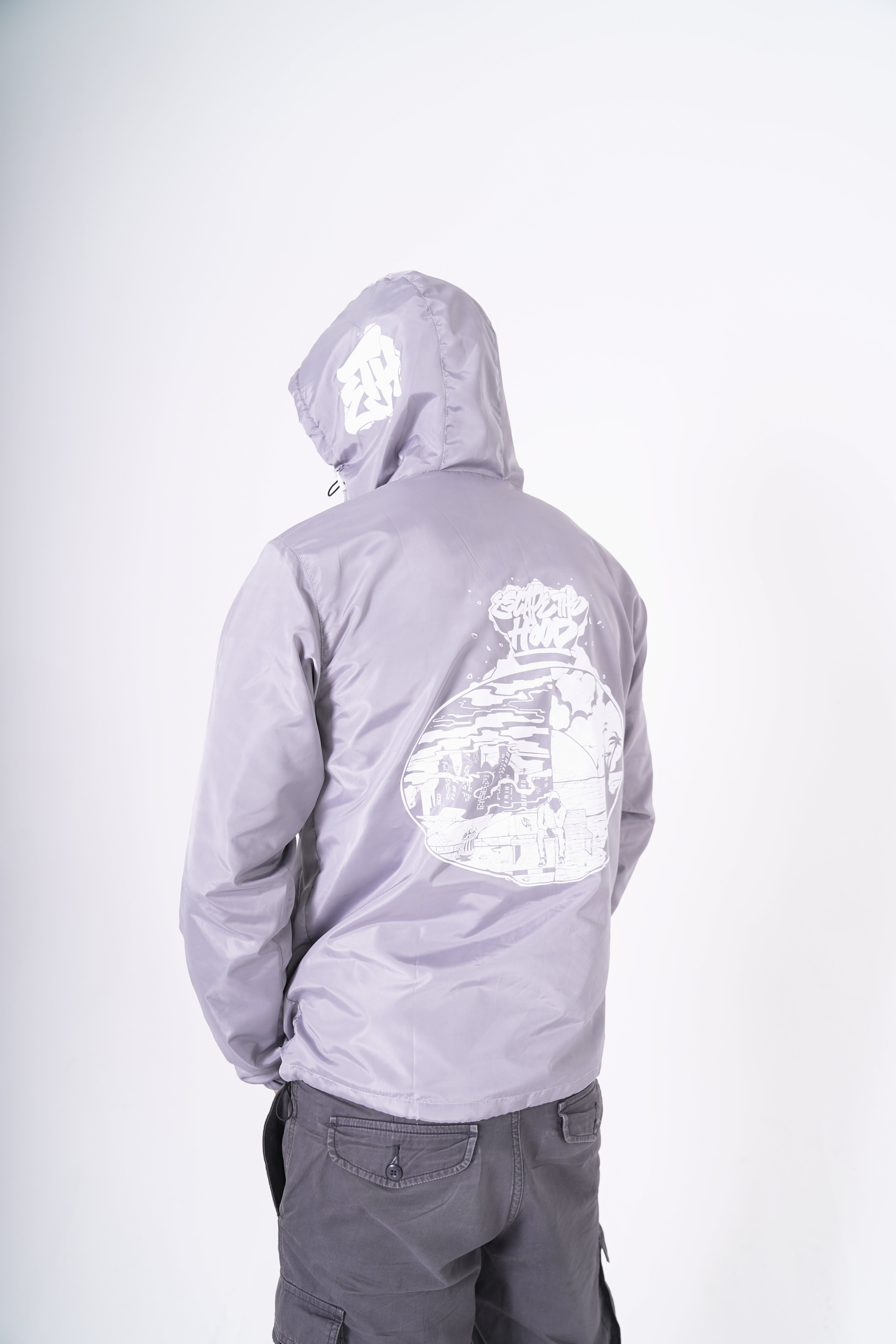 Frozen Grey 'Deep Thoughts' Windbreaker