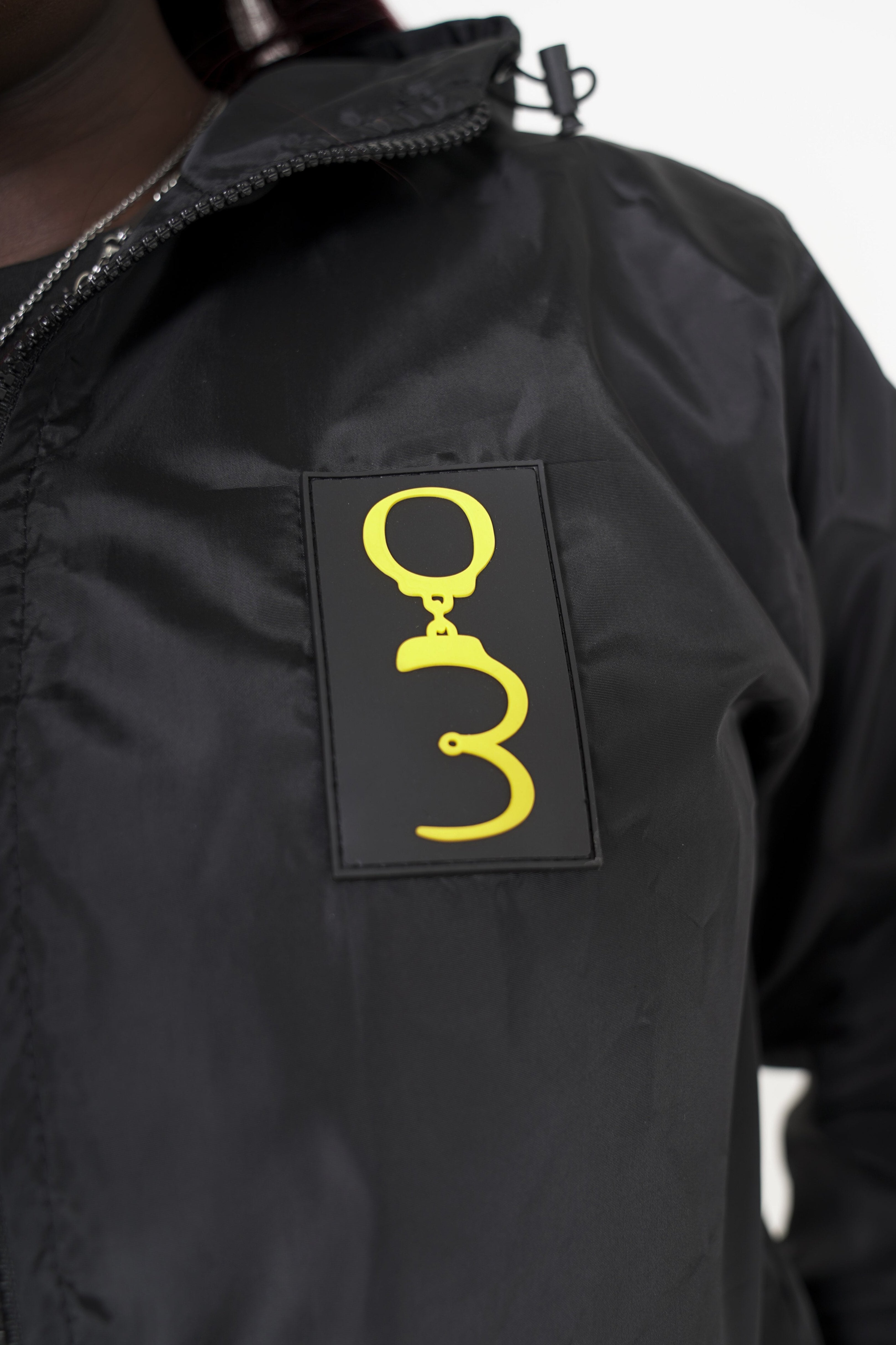 Jet Black 'Deep Thoughts' Windbreaker