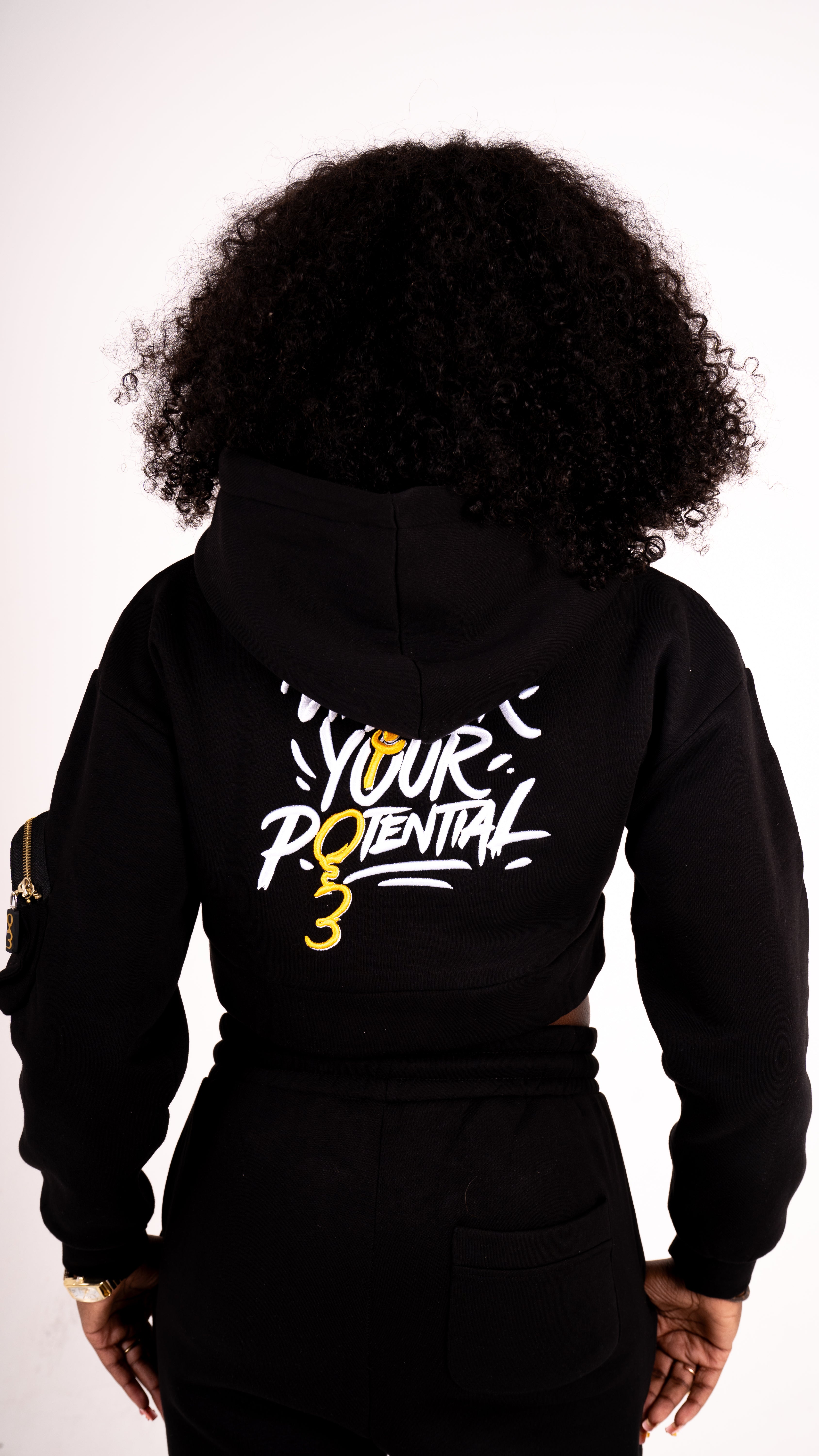 Cropped 'Unlock Your Potential' Hoodie