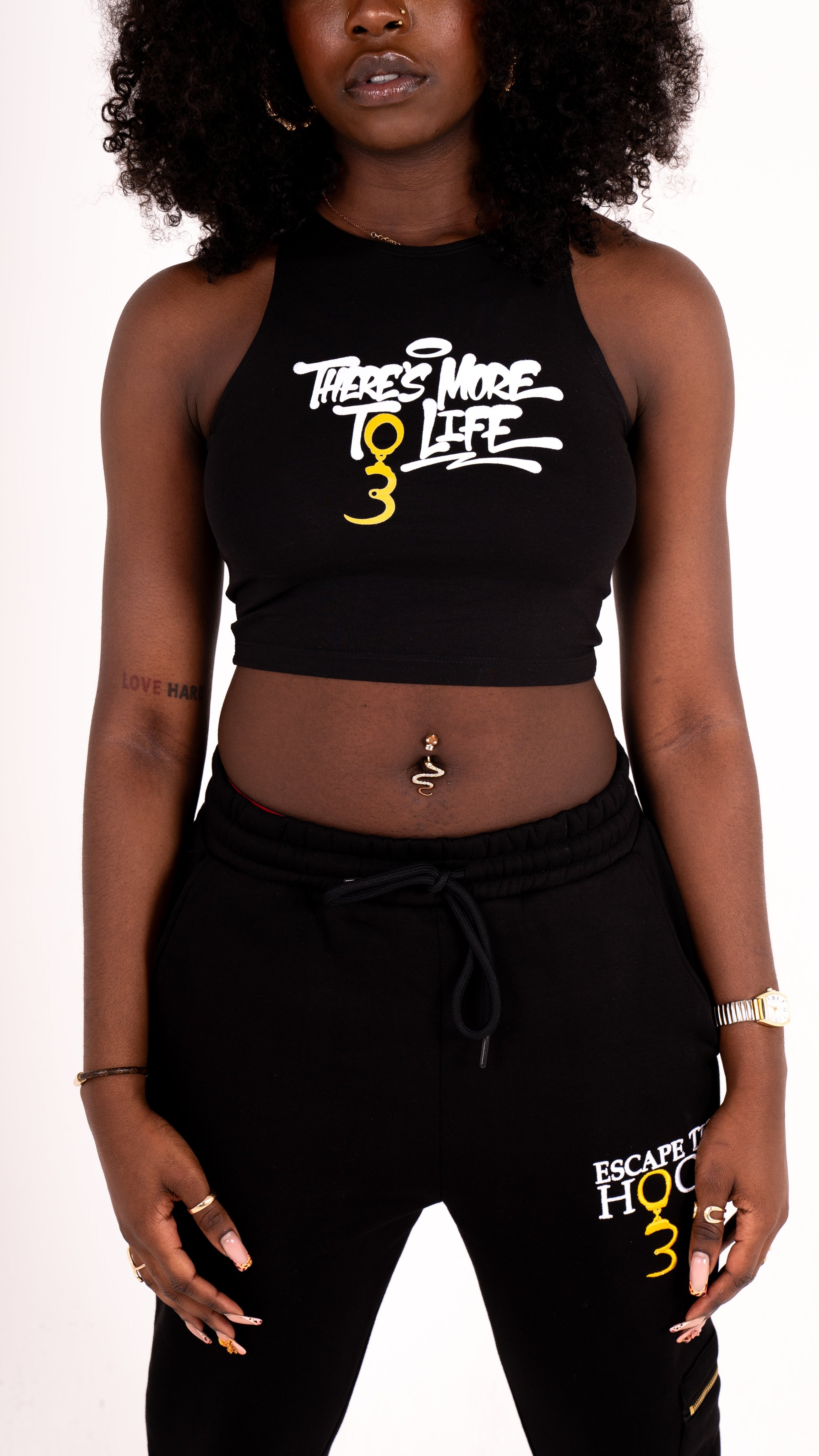 Black 'More To Life' Tank Top