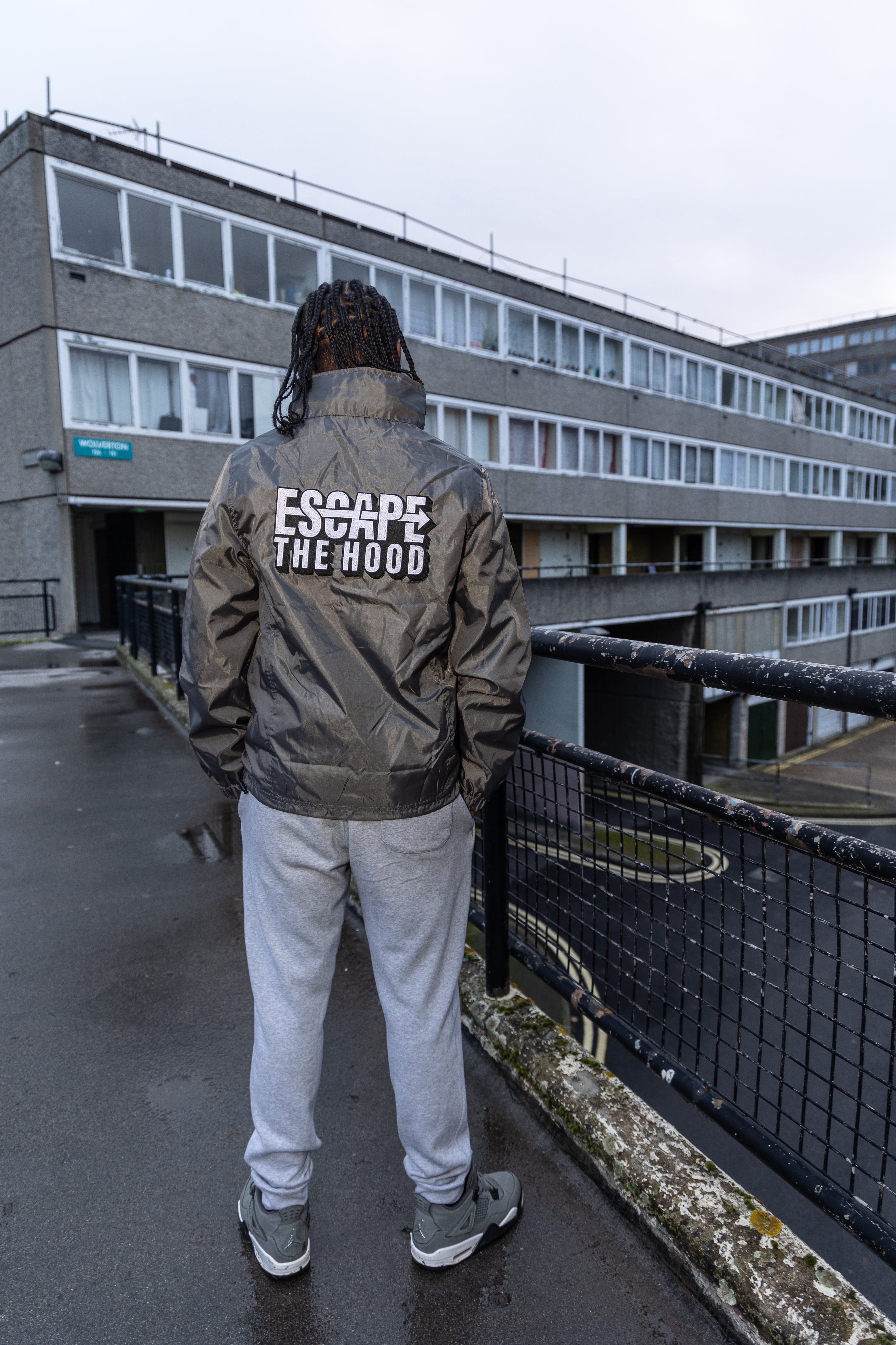 Grey Urban Flight Windbreaker