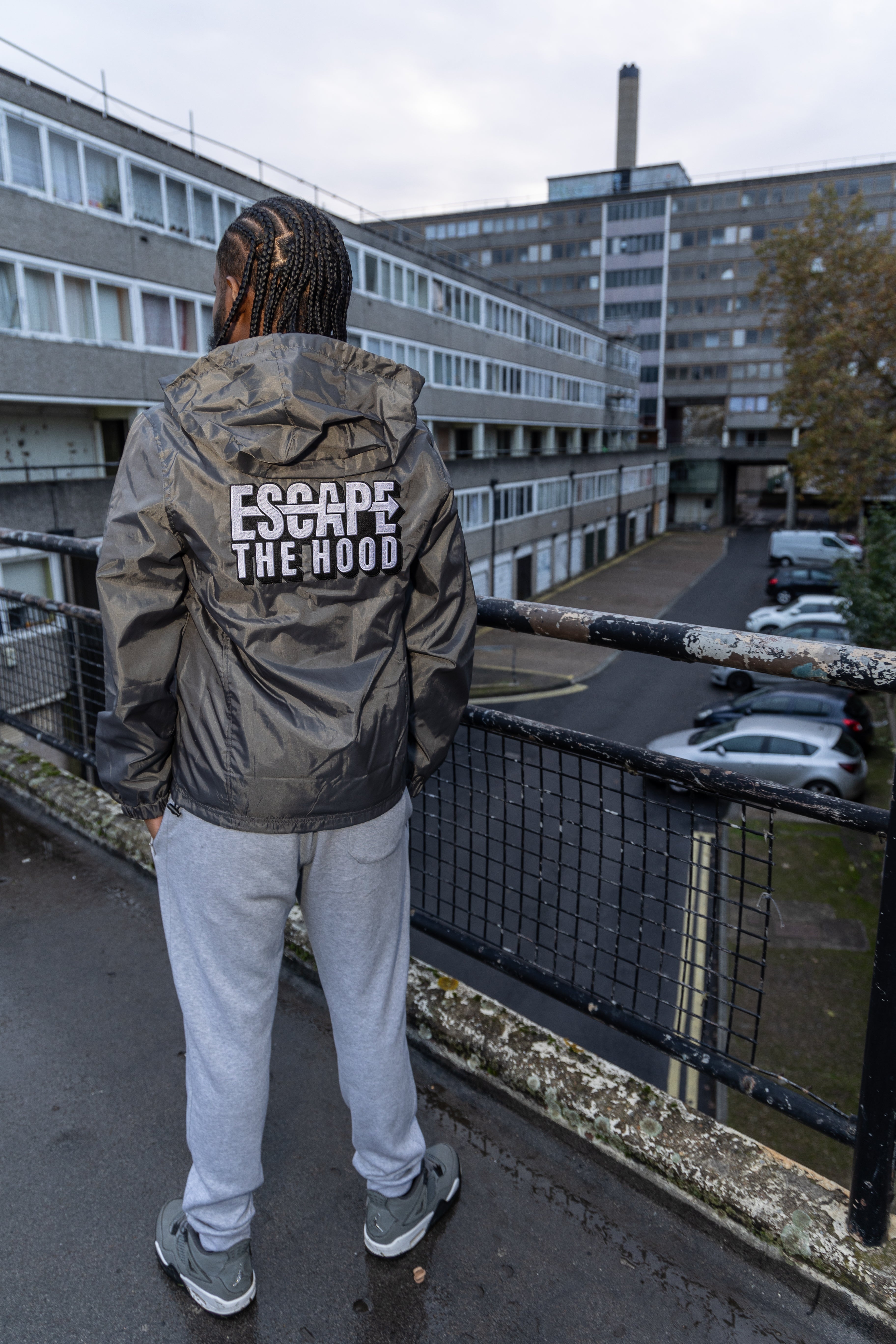 Grey Urban Flight Windbreaker