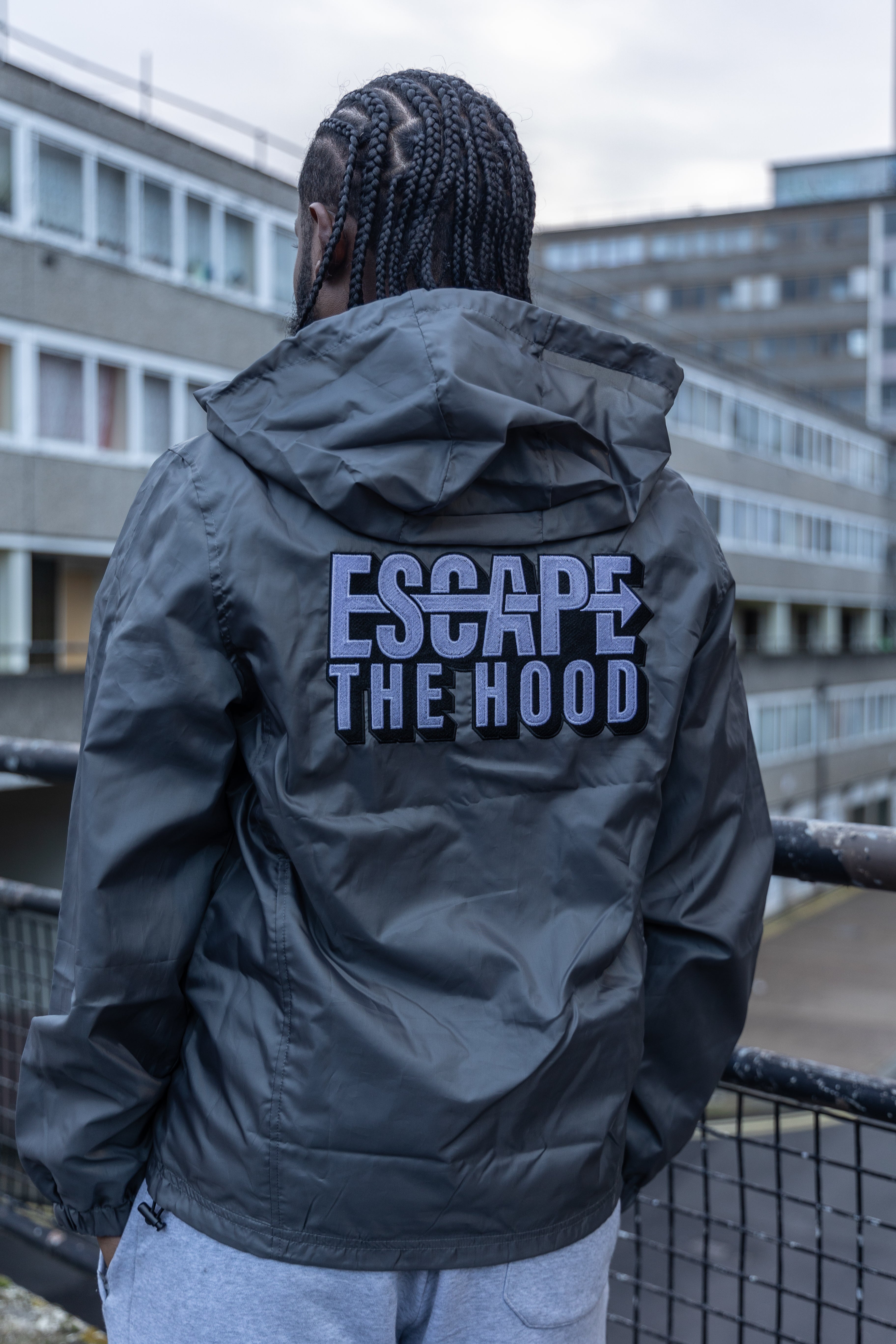 Grey Urban Flight Windbreaker