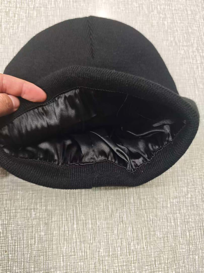 *PRE-ORDER* Black Satin Beanie