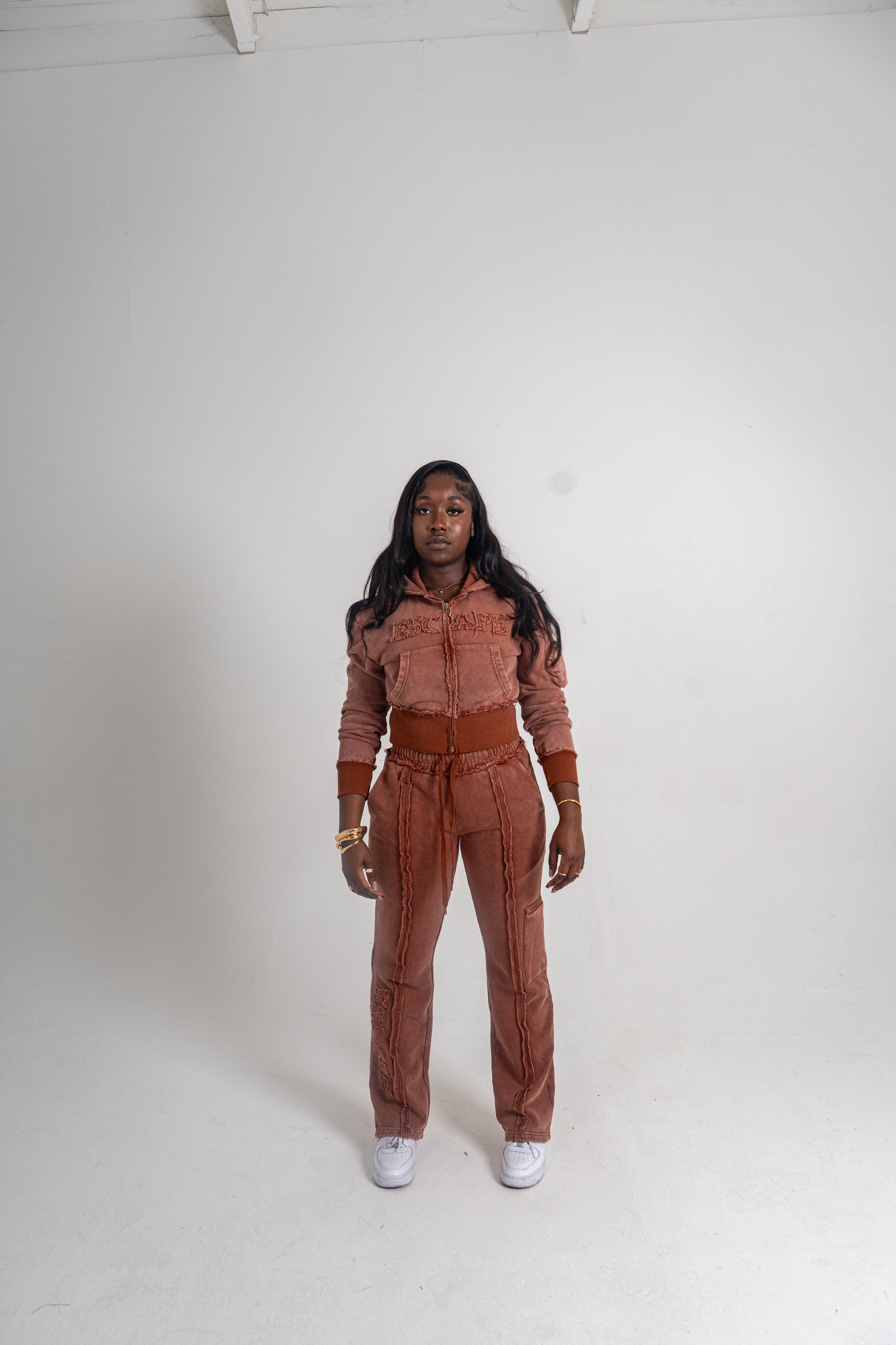 Cropped Burnt Rust Breakthrough Tracksuit