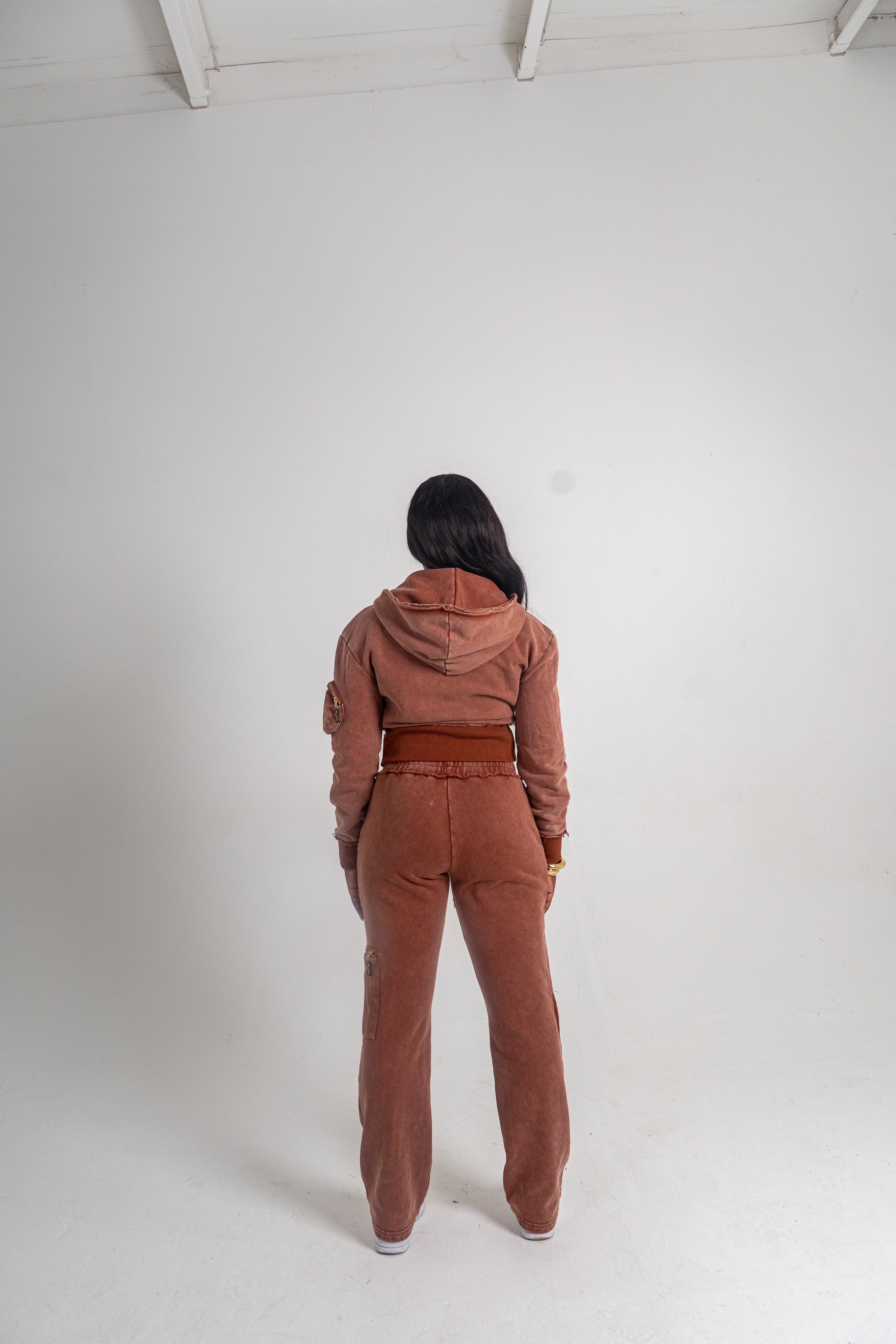 Cropped Burnt Rust Breakthrough Tracksuit