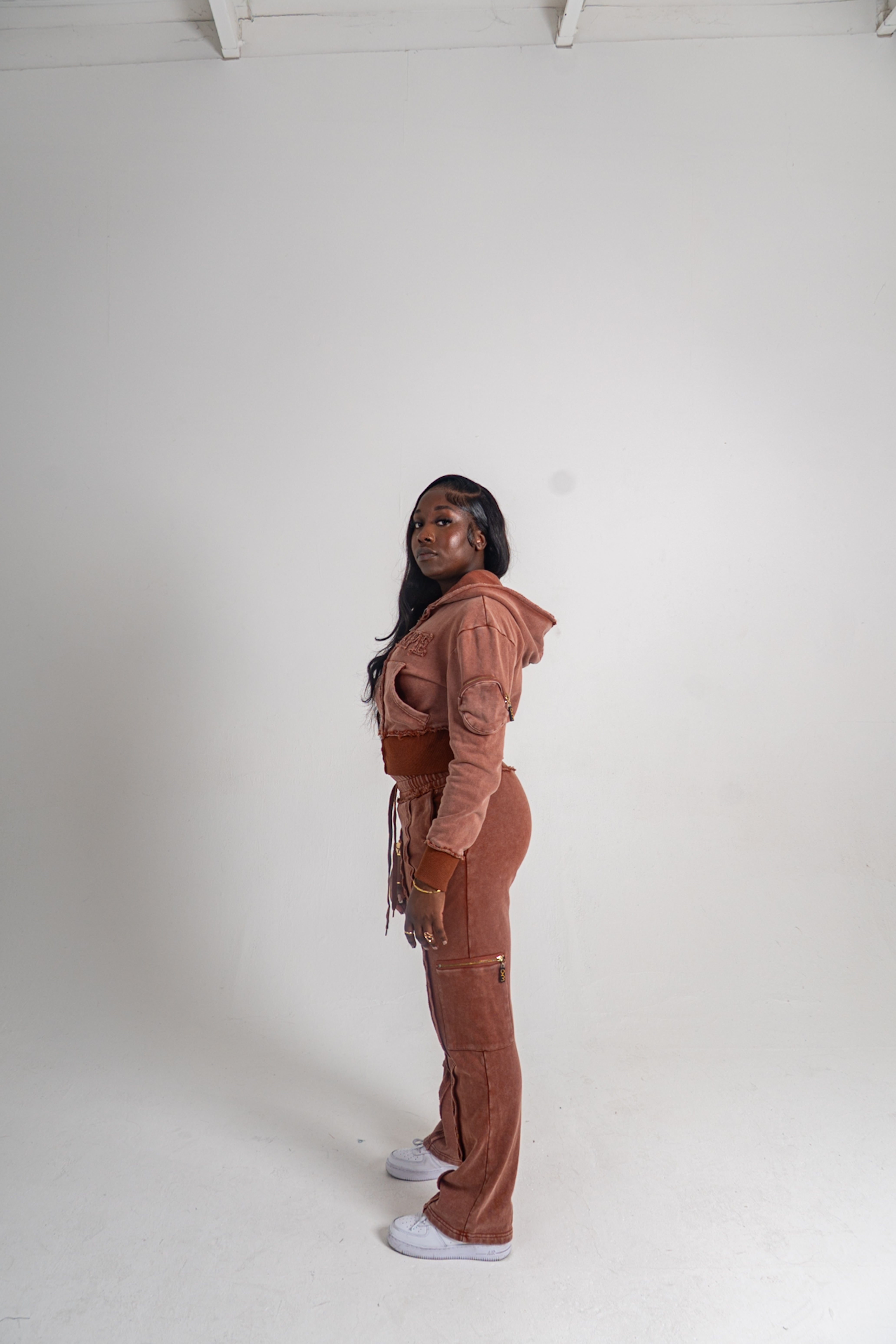 Cropped Burnt Rust Breakthrough Tracksuit