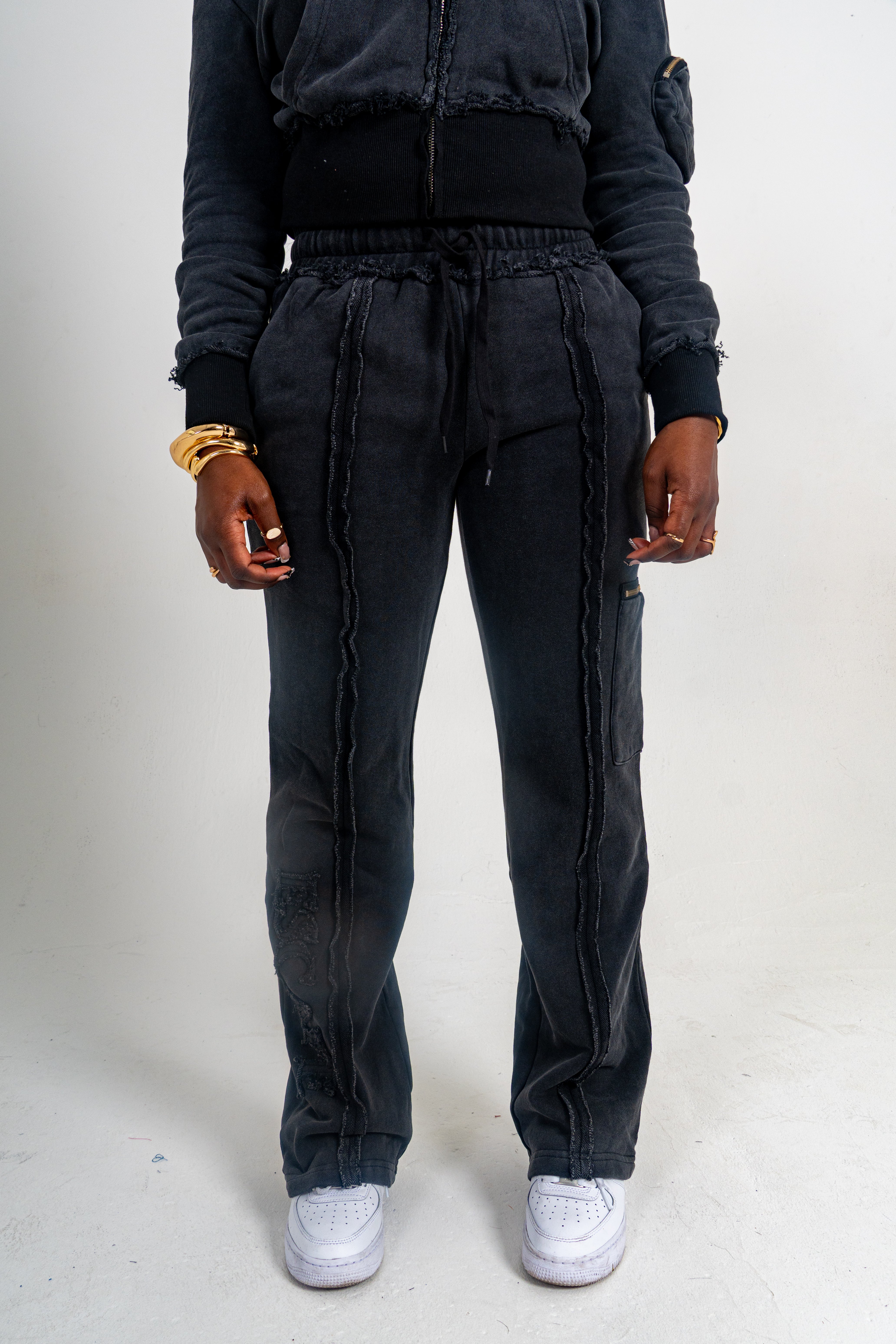 Cropped Black Breakthrough Tracksuit