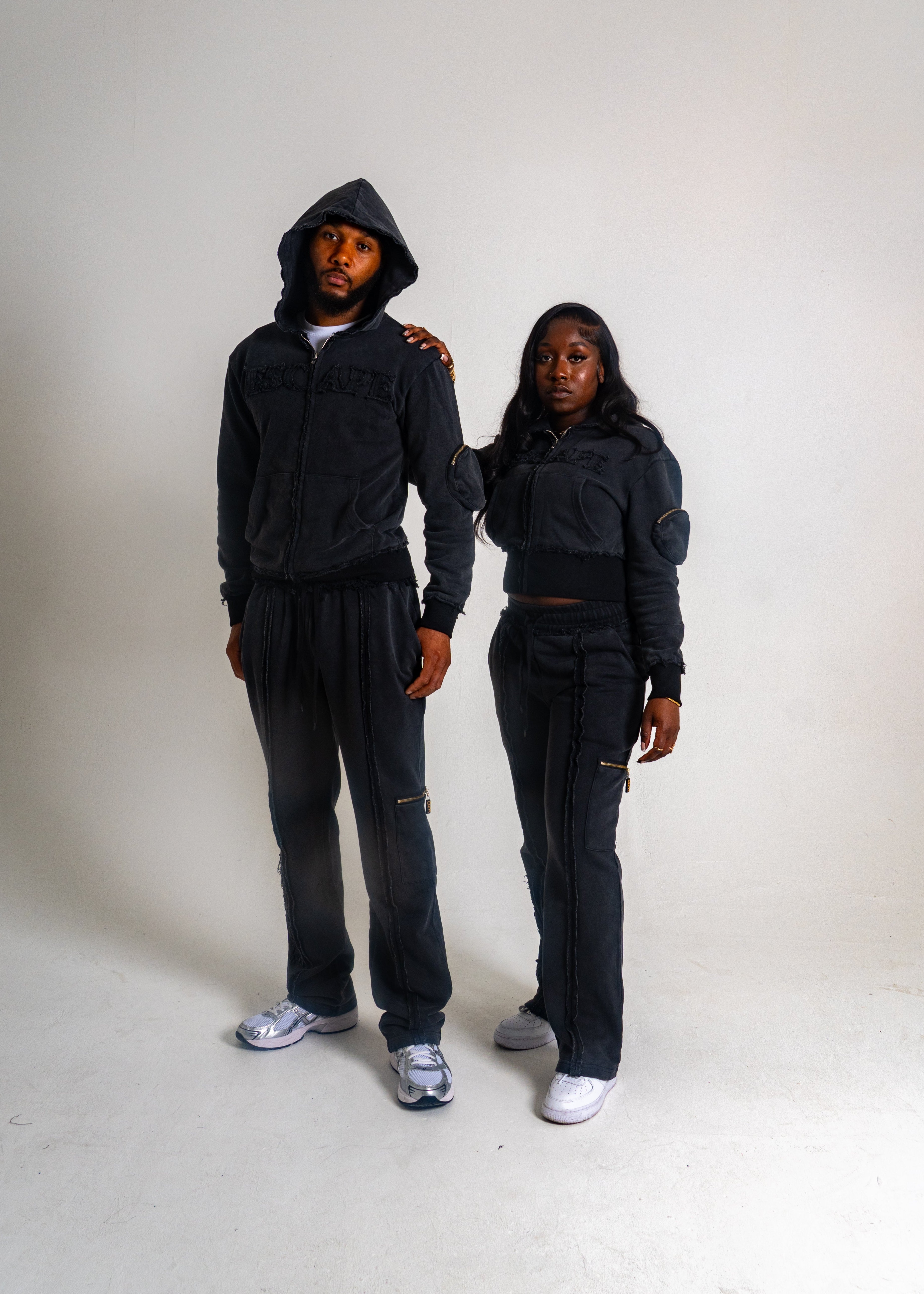 Cropped Black Breakthrough Tracksuit